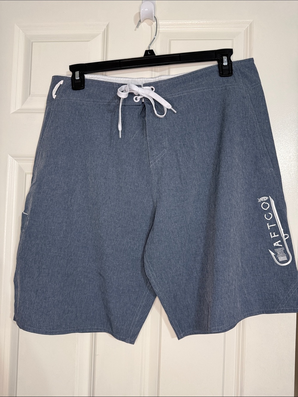 AFTCO Men's Chambray Blue Drawstring Boardshorts